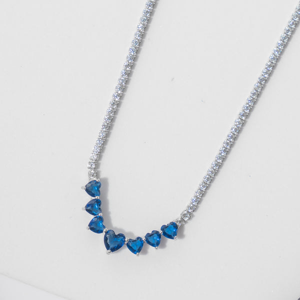 Blue-Heart Love Tennis Pendent