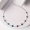 Sapphire-hued tennis necklace