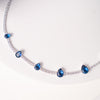 Sapphire-hued tennis necklace
