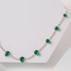 Emerald-hued Tennis necklace