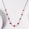 Ruby-Hued tennis Necklace